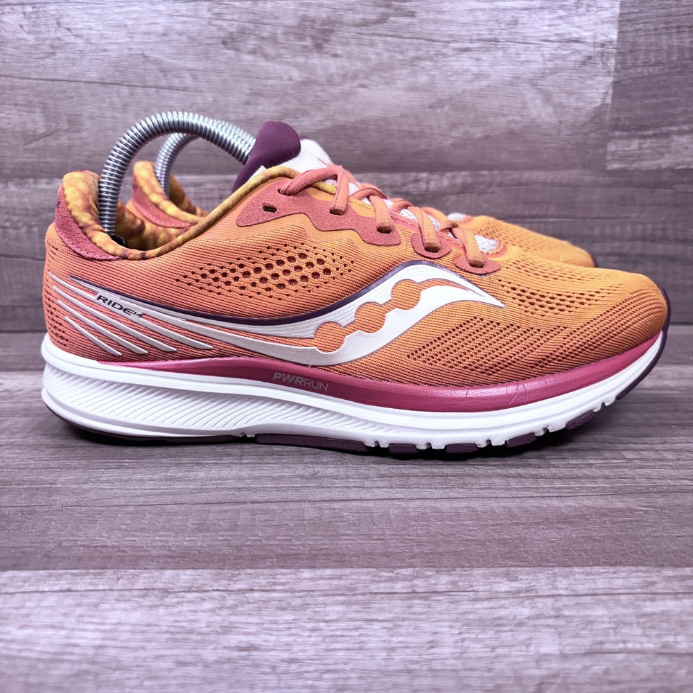 Saucony Ride 14 Orange Womens US Size 9 EUR 40.5 S10650-71 Running Shoes